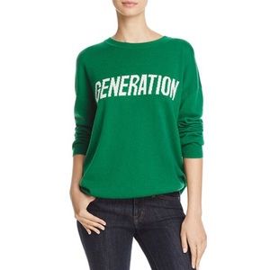 Sandro Wool and Cashmere Sweater Generation print
